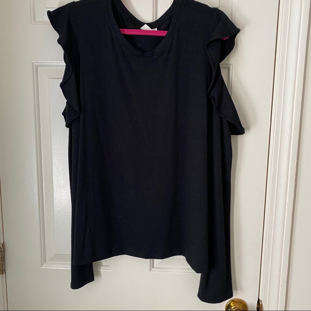 Gap black cold shoulder sweater
